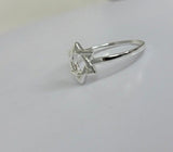 Star of David silver ring, minimalist ring