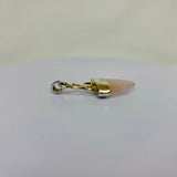 Rose Quartz necklace, arrow head shape, pink gemstone, cute for boho or blush wedding