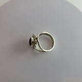 Ruby red spinel ring, August birthstone, sterling silver handmade statement ring