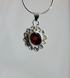 Ruby red spinel ring, August birthstone, sterling silver handmade statement ring