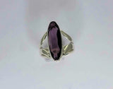 Amethyst ring, sterling silver ring size 6, February birthstone, 6th wedding anniversary gift,