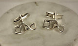 DNA cufflinks, double helix, mens jewelry, science gift