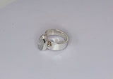 Moonstone ring, gift for new beginnings, sterling silver statement ring, handmade jewelry, rainbow moonstone