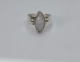 Moonstone ring, gift for new beginnings, sterling silver statement ring, handmade jewelry, rainbow moonstone