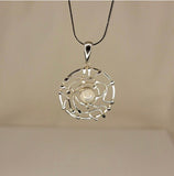 Moonstone necklace, unique silver pendant, stone for New beginnings