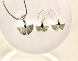 Ginkgo leaf earrings, Sterling silver  amethyst jewelry, Gift for her