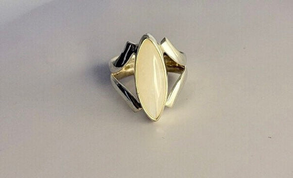Moonstone ring, gift for new beginnings, sterling silver statement ring, handmade jewelry