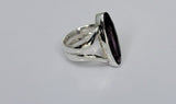 Amethyst ring, sterling silver ring size 6, February birthstone, 6th wedding anniversary gift,