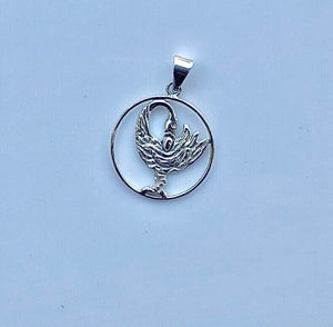 Sankofa bird necklace, Sterling silver handmade gift for remembering to honor elders, ancestors, Black history month gift, Valentines Day
