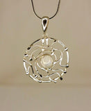 Moonstone necklace, unique silver pendant, stone for New beginnings