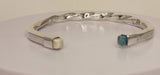 Solid silver cuff bracelet, handmade gift for him