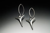 Unique Silver Earrings, Divine yet human figure, empty self, spiritual gift, buddhist, hindu, tai chi yoga inspired jewelry