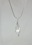 Pea pod necklace, Seed, growth, Pearl pendant, science present, botanical gardener, nature, growth, peas in a pod, close gift birthstone