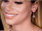 Ball drop earrings, sterling silver, Matching accessory for other ball jewelry