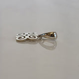 Jewelry for recovery, tough times, illness, Small Rams horn pendant, Ghanaian, Adinkra symbol, Dwennimmen, meaning inner strength, humility