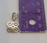 Jewelry for recovery, tough times, illness, Small Rams horn pendant, Ghanaian, Adinkra symbol, Dwennimmen, meaning inner strength, humility