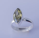 Peridot ring, Sterling silver, Statement ring, handmade, August  birthstone