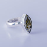 Peridot ring, Sterling silver, Statement ring, handmade, August  birthstone