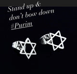 Jewish Wall Art, Hanukkah Decor, Star of David, with symbol for life Chai, metal art