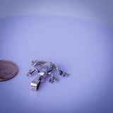 Silver frog necklace, gift for transformation