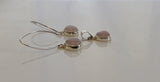 Rose quartz jewelry set 925, gift for universal love and healing, beautiful gemstone earring necklace set