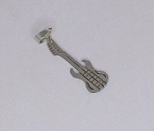 Guitar necklace, music jewelry gift, sterling silver pendant