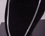Sterling Silver box chain necklace, unisex link necklace