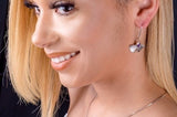 Ginkgo leaf earrings, Sterling silver  amethyst jewelry, Gift for her