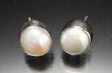 Pearl Earrings, sterling silver studs, jewelry for wedding,  bridal set, 30th anniversary gift, Perfect Gift for mom