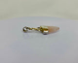 Rose Quartz necklace, arrow head shape pendant, pink gemstone, set in sterling silver, cute for boho or blush wedding