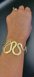 New Orleans brass  Bracelet, The River bend Cuff, Crescent city gift, New Orleans handmade jewelry gift, Mississippi River jewelry