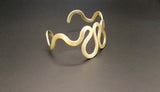 New Orleans brass  Bracelet, The River bend Cuff, Crescent city gift, New Orleans handmade jewelry gift, Mississippi River jewelry