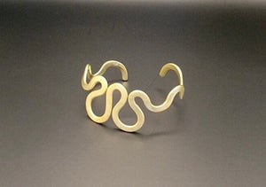 New Orleans brass  Bracelet, The River bend Cuff, Crescent city gift, New Orleans handmade jewelry gift, Mississippi River jewelry