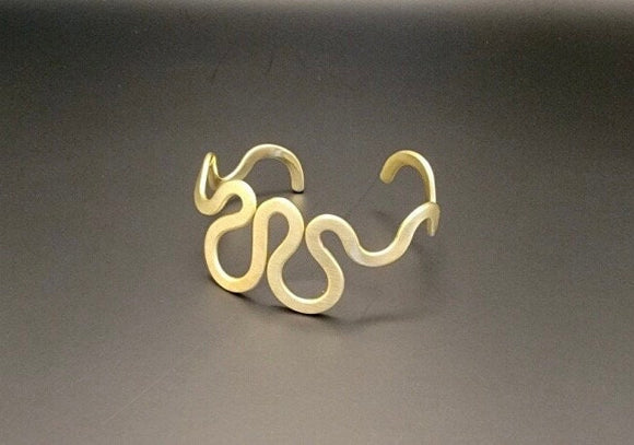 New Orleans brass  Bracelet, The River bend Cuff, Crescent city gift, New Orleans handmade jewelry gift, Mississippi River jewelry