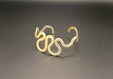 New Orleans brass  Bracelet, The River bend Cuff, Crescent city gift, New Orleans handmade jewelry gift, Mississippi River jewelry