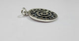 Sterling silver charm, Owia kokroko necklace, Adinkra Sun symbol of vitality and resilience