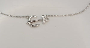 Minimalist Anchor necklace, sterling silver mariners anchor, Naval gift, Necklace for security, graduation gift