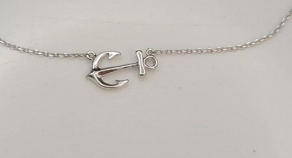 Minimalist Anchor necklace, sterling silver mariners anchor, Naval gift, Necklace for security, graduation gift