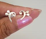 Custom order for astrid astrid bass clef stud earrings