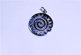Sterling silver charm, Owia kokroko necklace, Adinkra Sun symbol of vitality and resilience