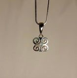 Jewelry for recovery, tough times, Rams horn pendant, sterling silver Adinkra symbol, Dwennimmen, meaning inner strength, humility