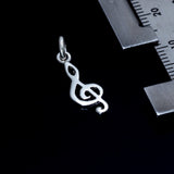 Music symbol charm, Treble clef, dainty music jewelry, Jazz bass gift
