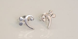 Custom order for astrid astrid bass clef stud earrings