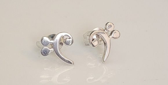 Custom order for astrid astrid bass clef stud earrings