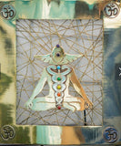 Wall Art Chakras Ohm Yoga  kundalini Hindu Energy medical Carduceus Chester Allen meaningful fusion  Divine Alignment